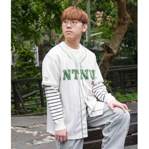 【少量現貨，售完不補】NTNU日系復古西瓜棒球衫
